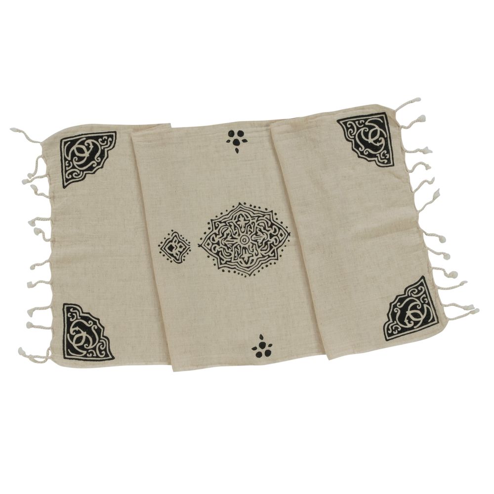 Gifts - HANDPRINTED -01/02/03/05/06  SERVICE MAT COTTON LINEN KITCHEN TOWEL GUEST TOWEL NAPKIN - LALAY