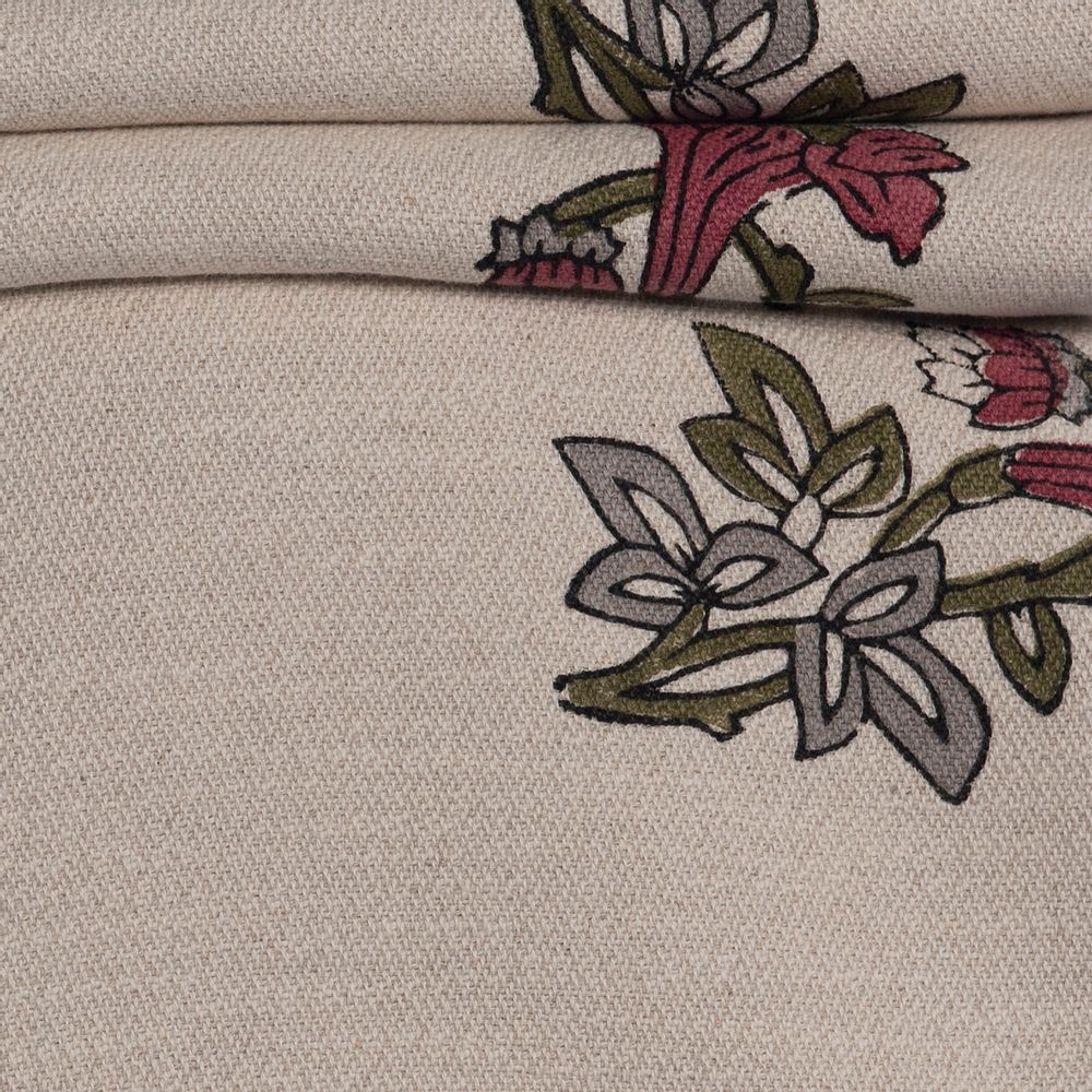 Throw blankets - THROW NEVRA BLANKET SOFA COVER BED COVER COTTON LINEN HANDPRINTED HANDMADE - LALAY