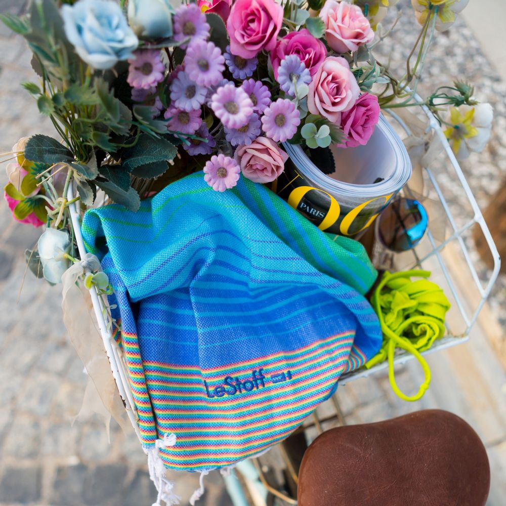 Objets de décoration - Fouta Rainbow en coton biologique certifié GOTS - LESTOFF FRANCE