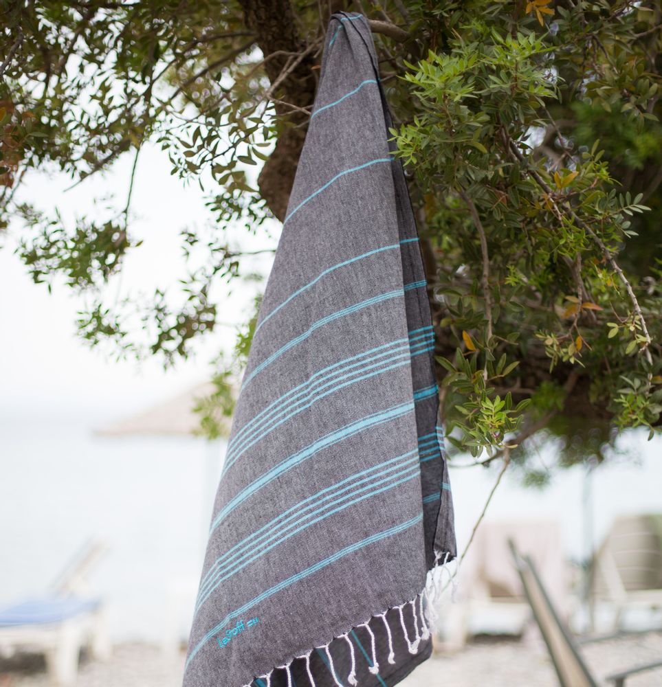Other bath linens - Hammam Towel Mineral in organic cotton GOTS certified - LESTOFF FRANCE