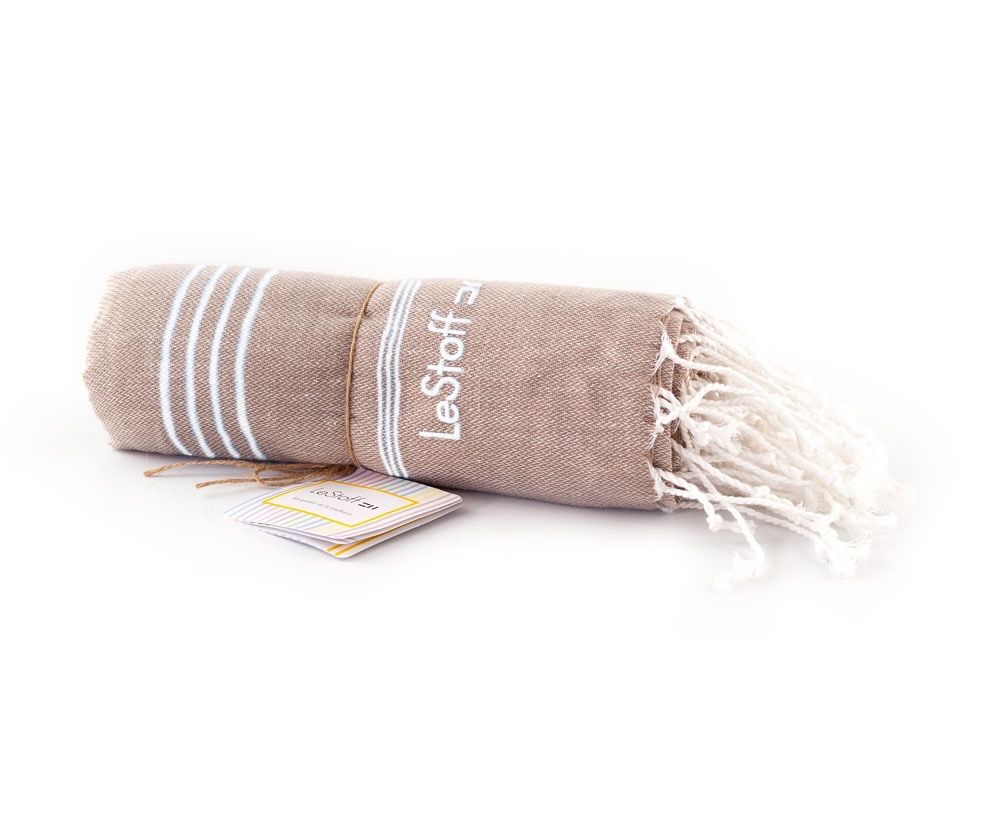 Autres linges de bain - Fouta Sand en coton biologique certifié GOTS - LESTOFF FRANCE