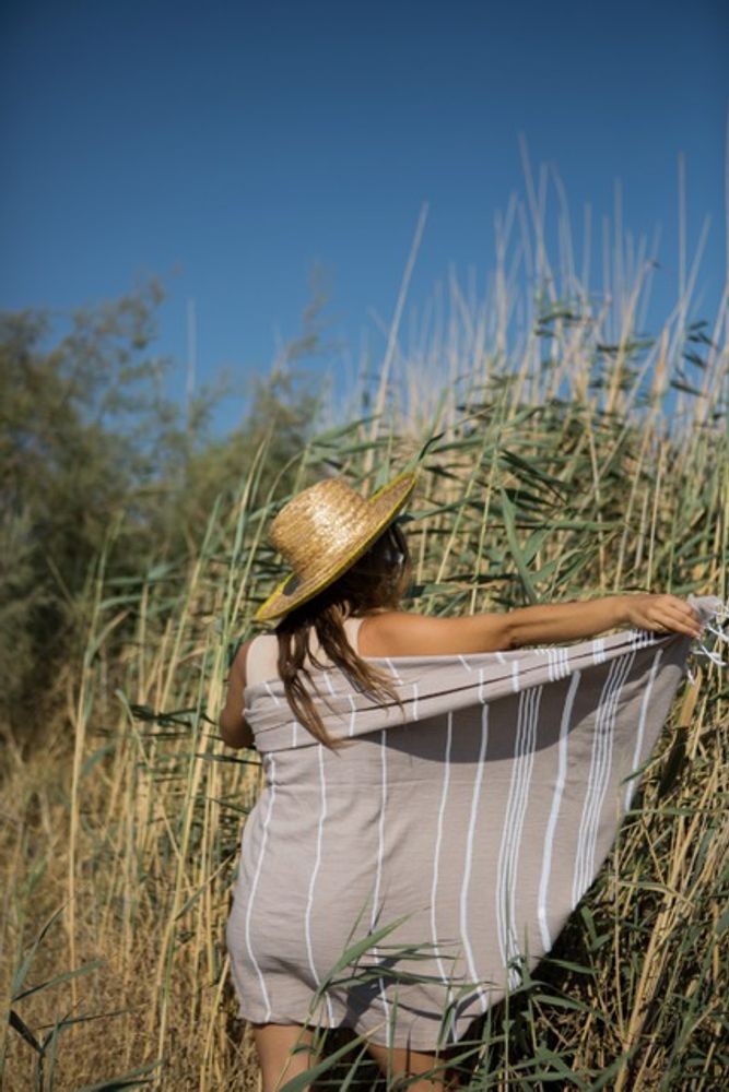 Autres linges de bain - Fouta Sand en coton biologique certifié GOTS - LESTOFF FRANCE