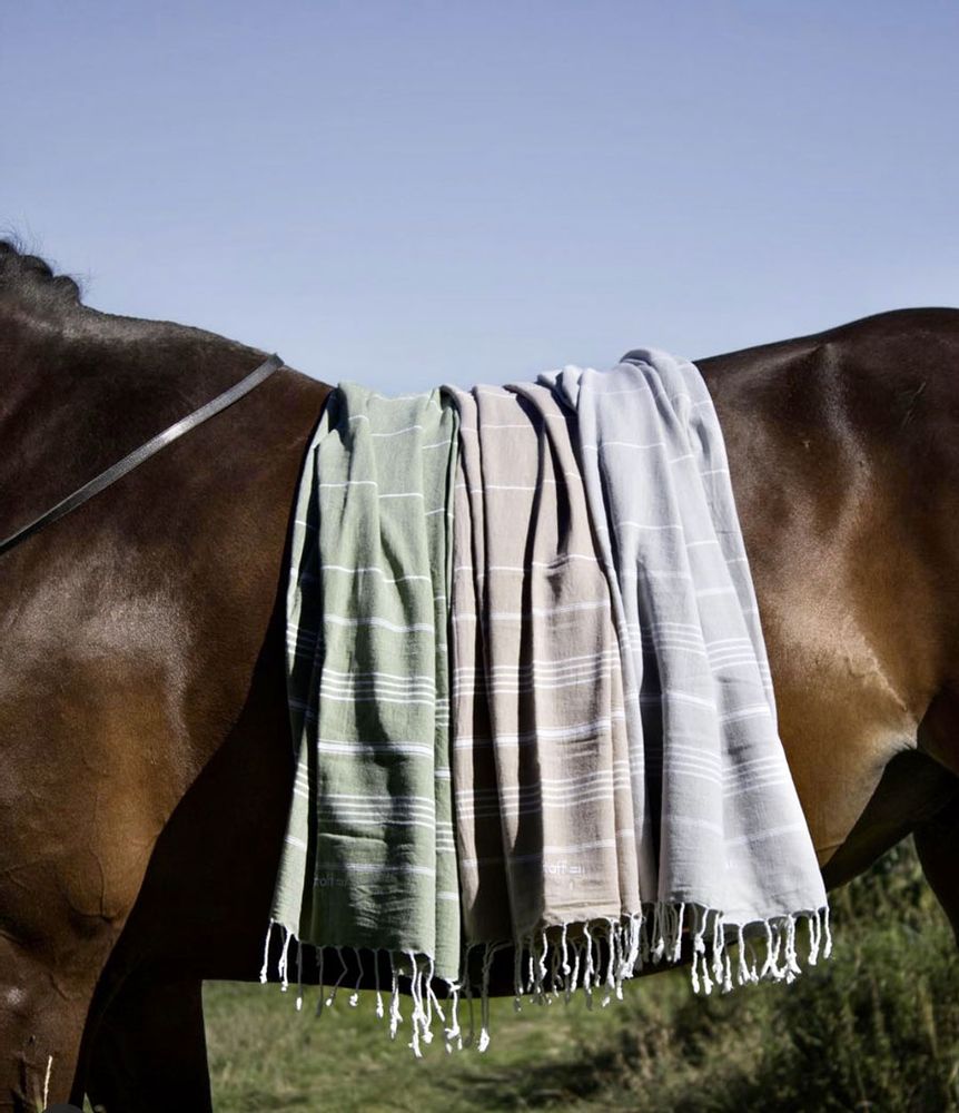 Other bath linens - Hammam Towel Terra in organic cotton GOTS certified - LESTOFF FRANCE