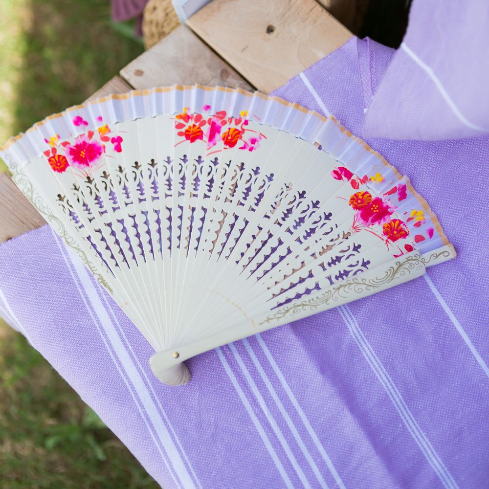 Autres linges de bain - Fouta Lavande en coton biologique certifié GOTS - LESTOFF FRANCE