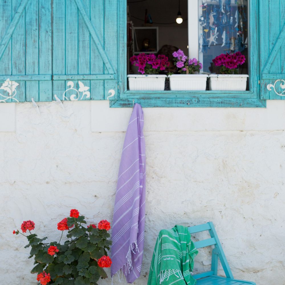 Autres linges de bain - Fouta Lavande en coton biologique certifié GOTS - LESTOFF FRANCE