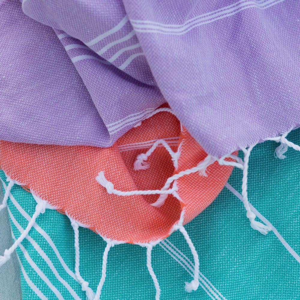 Autres linges de bain - Fouta Lavande en coton biologique certifié GOTS - LESTOFF FRANCE