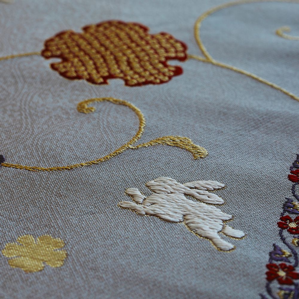 Customizable objects - Art Textile:Snowflakes and rabbits - AWAI