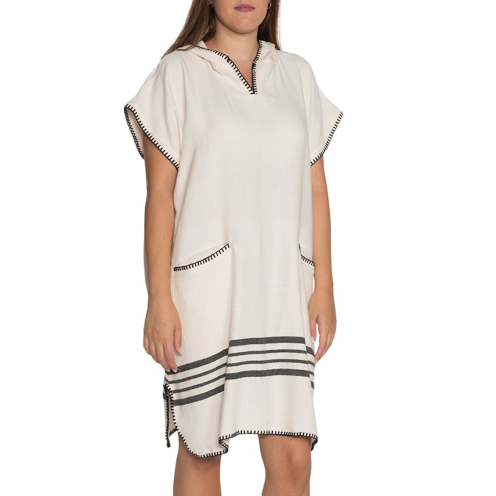 Prêt-à-porter - PONCHO À CAPUCHE EN COTON SULTAN - LALAY