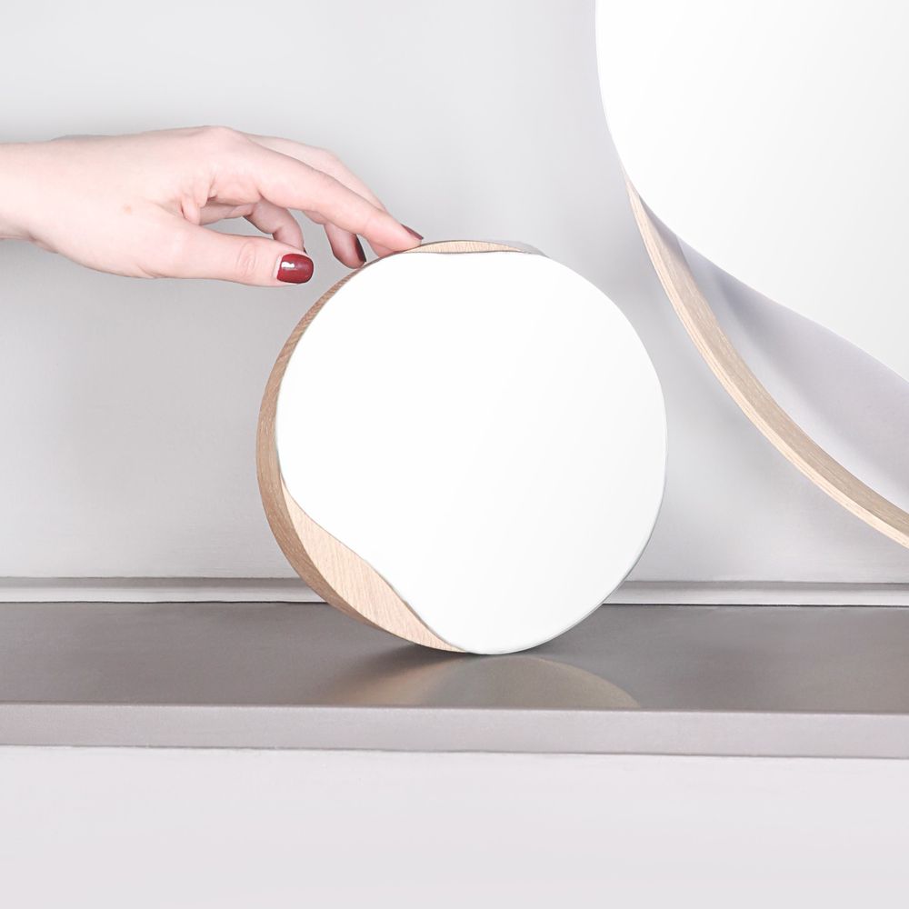 Miroirs - Miroir de table PUDDLE | bois de chêne ou noir - NAMUOS