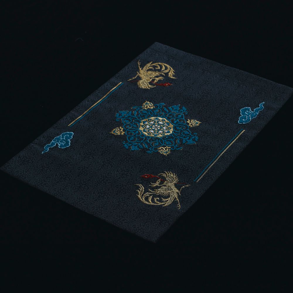 Objets personnalisables - Art Textile:Phenix style tenpyo et arabesques végétales - AWAI