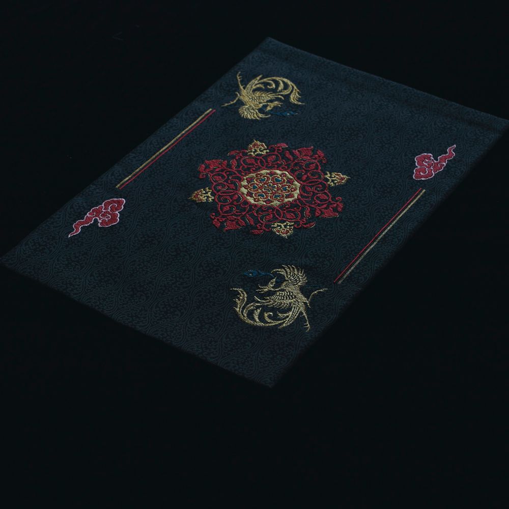 Objets personnalisables - Art Textile:Phenix style tenpyo et arabesques végétales - AWAI