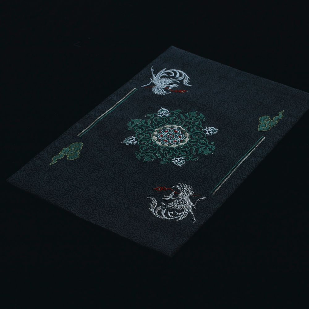 Objets personnalisables - Art Textile:Phenix style tenpyo et arabesques végétales - AWAI