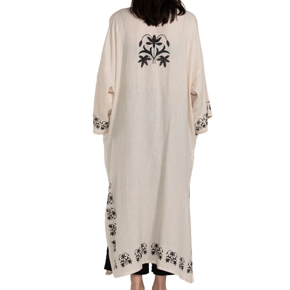 Loungewear - CAFTAN ASENA HANDPRINTED HANDMADE HOMEWEAR OUTFIT COTTON LINEN - LALAY