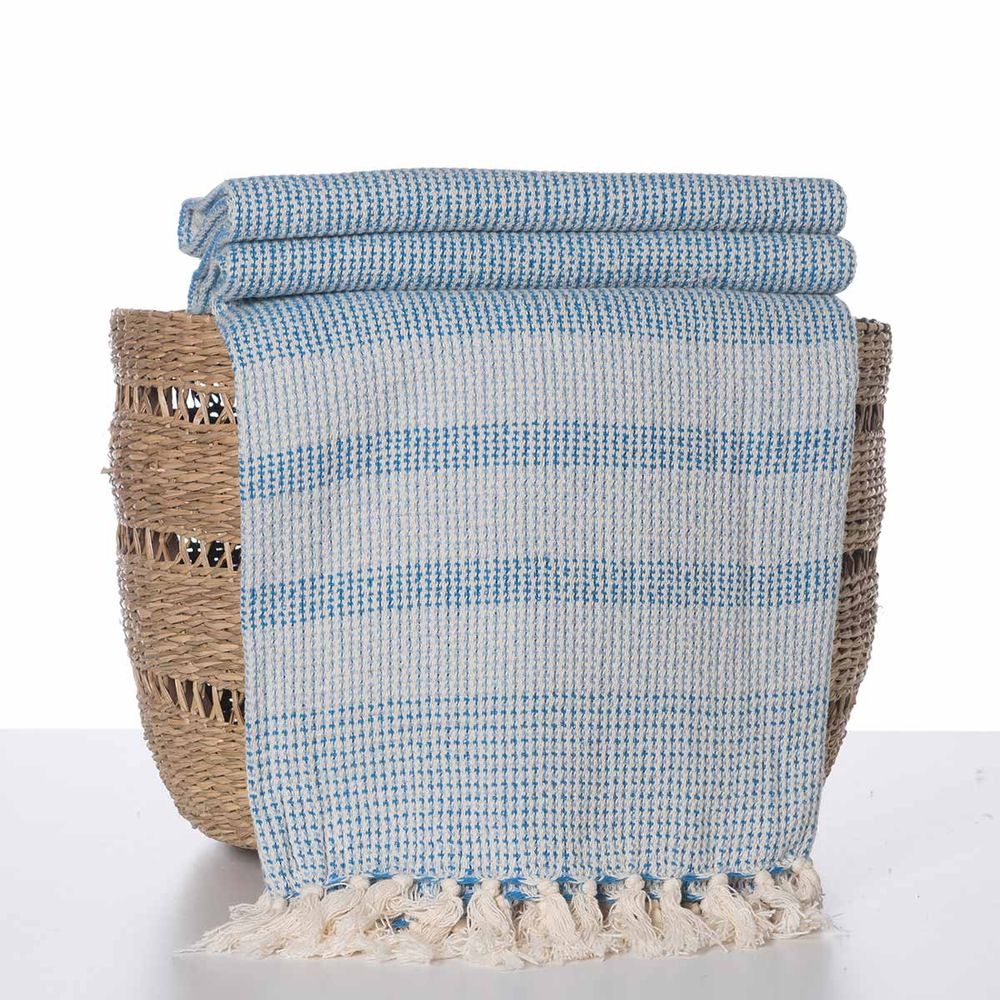 Plaids - AFRA COUVRE-LIT COUVRE-LIT COUVERTURE CANAPÉ HOUSSE COTON COLORÉ - LALAY