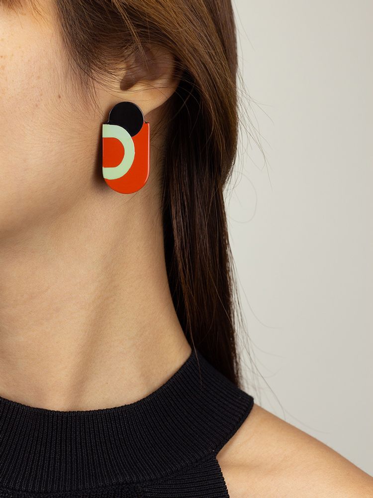 Jewelry - Natural horn and lacquer earrings - L INDOCHINEUR X RIVÊT