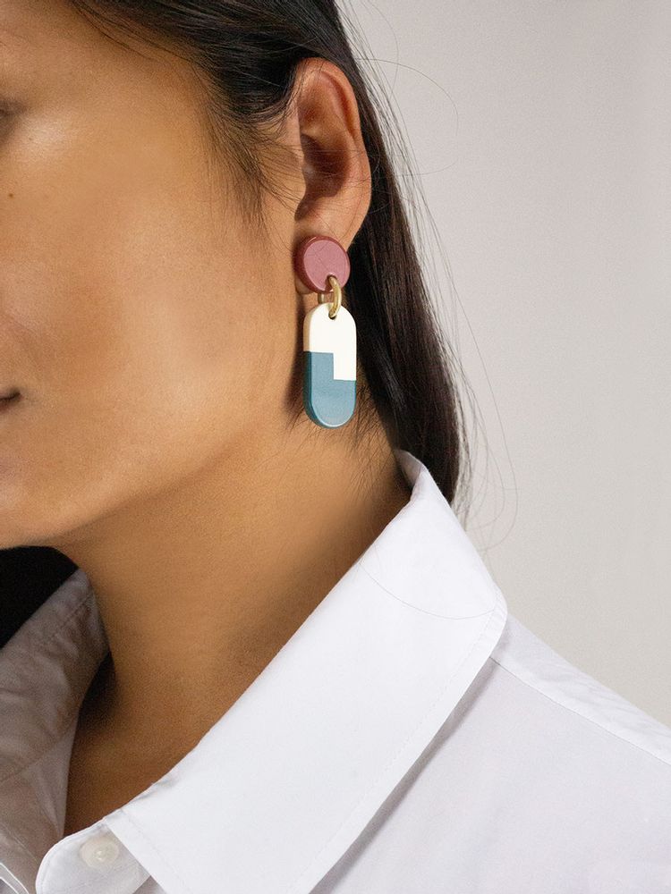 Jewelry - Natural horn and lacquer earrings - L INDOCHINEUR X RIVÊT