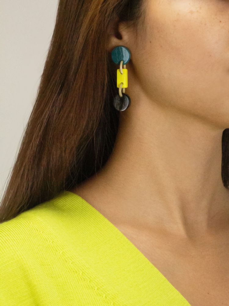 Jewelry - Natural horn and lacquer earrings - L INDOCHINEUR X RIVÊT