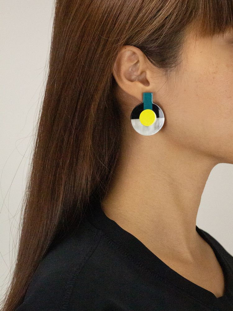 Jewelry - Natural horn and lacquer earrings - L INDOCHINEUR X RIVÊT