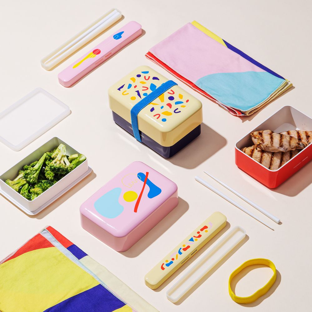 Couverts de service - BAGUETTES avec ÉTUI PISCINE, POKETO x TAKENAKA Édition Limitée - TAKENAKA BENTO BOX