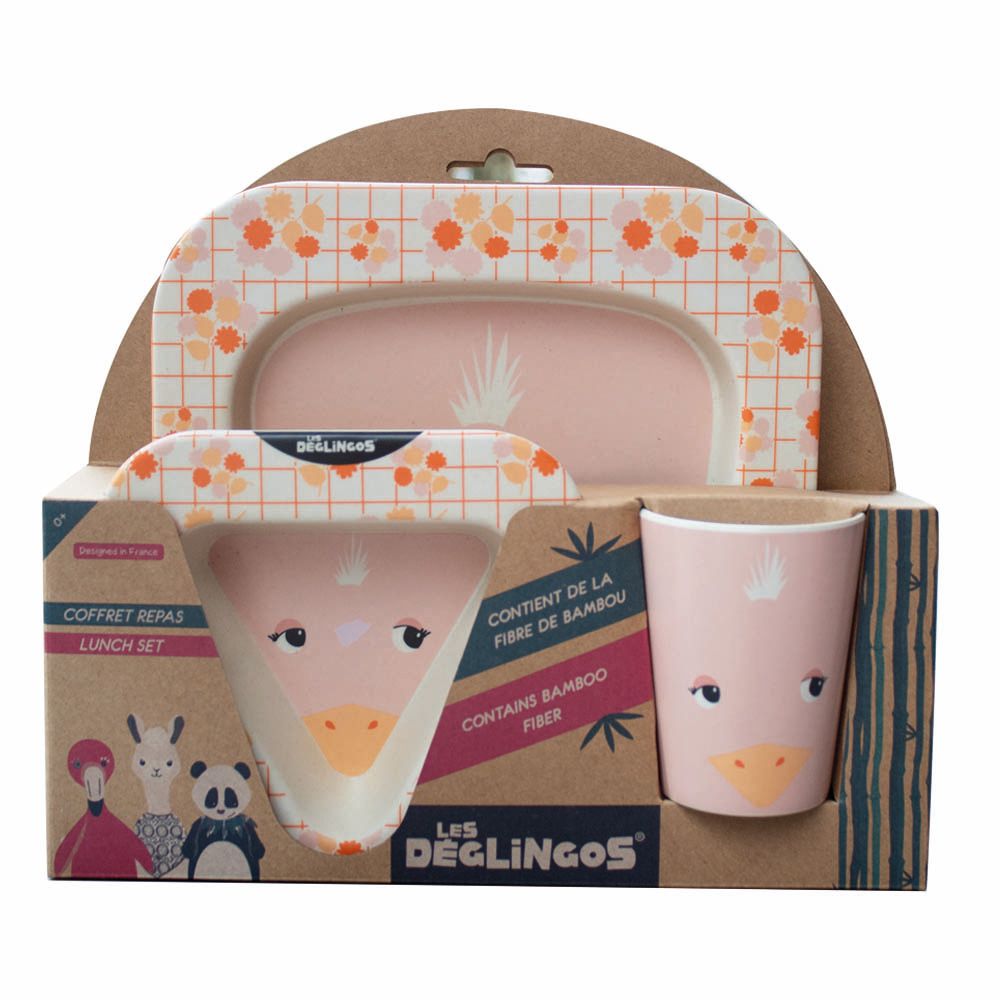 Repas pour enfant - COFFRET VAISSELLE BAMBOU SPECULOS LE TIGRE - DEGLINGOS