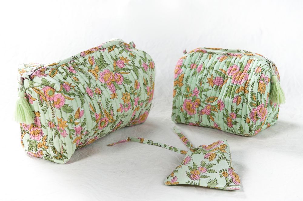 Homewear - TROUSSE BLOCKPRINT COTON BIO - PECHAAN