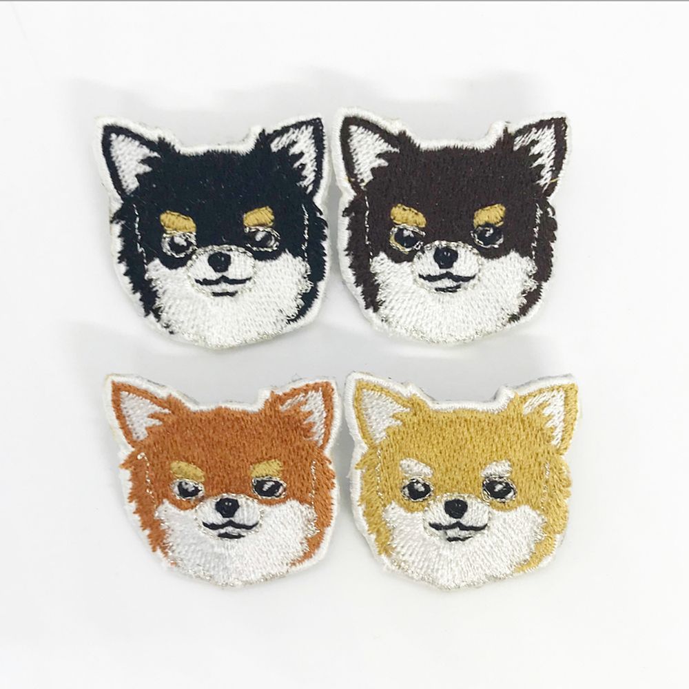 Apparel - Chihuahua Face Embroidered Brooches - KEORA KEORA GOODS JP