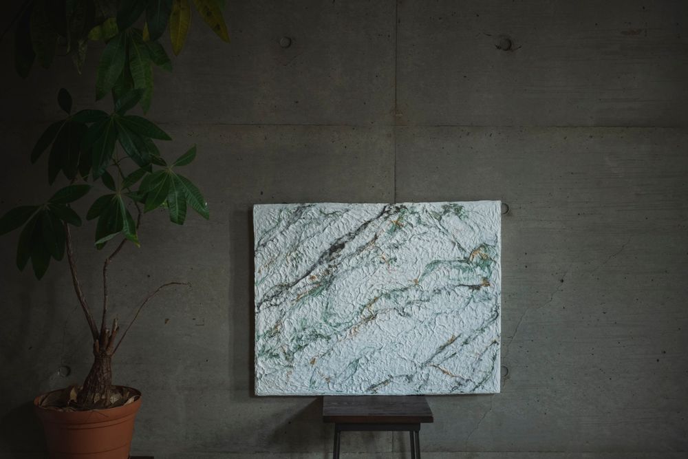 Other wall decoration - MARBLE Handmade Washi Art Panels - AWAGAMI