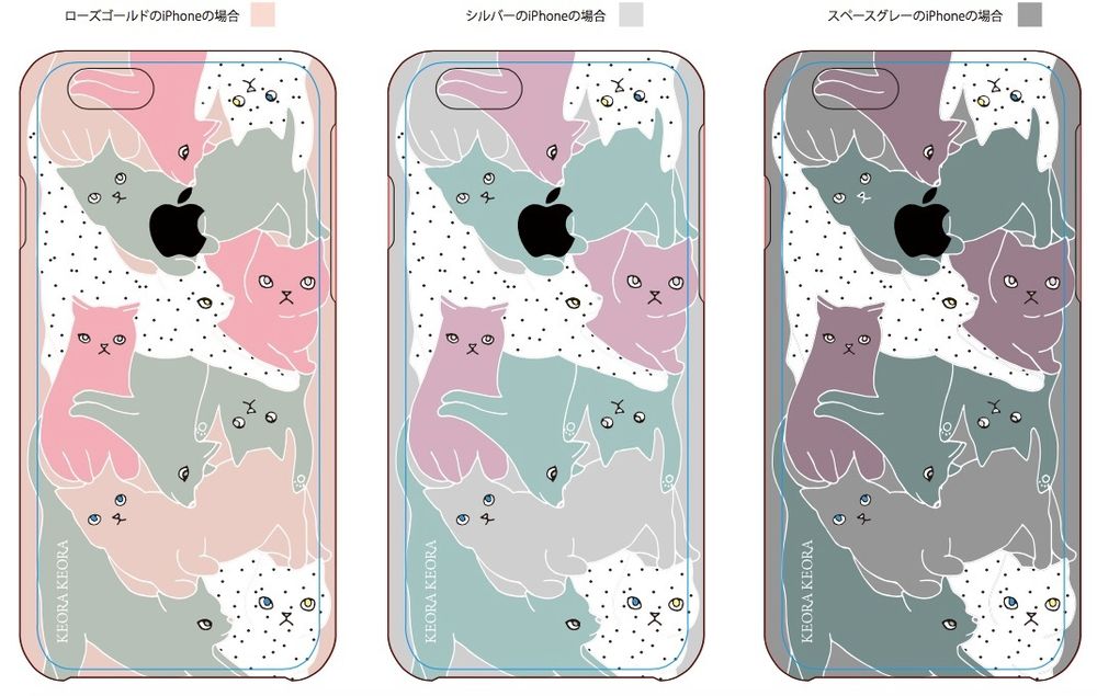 Objets de décoration - Coque acrylique pour iPhone 6,7,8/Ⅹ/11/12 - Chat - KEORA KEORA GOODS JP