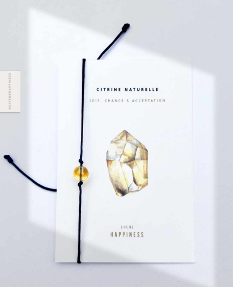 Bijoux - Bracelet Homme Citrine Naturelle - GIVE ME HAPPINESS