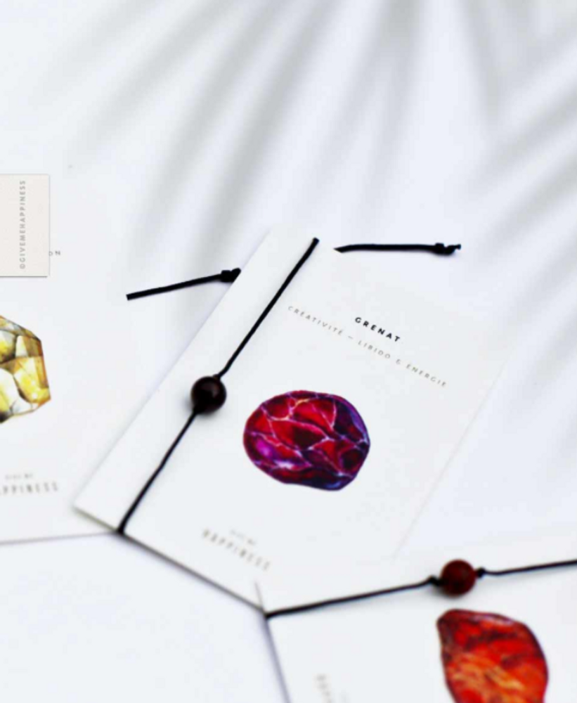 Jewelry - Men's Garnet Bracelet - GIVE ME HAPPINESS