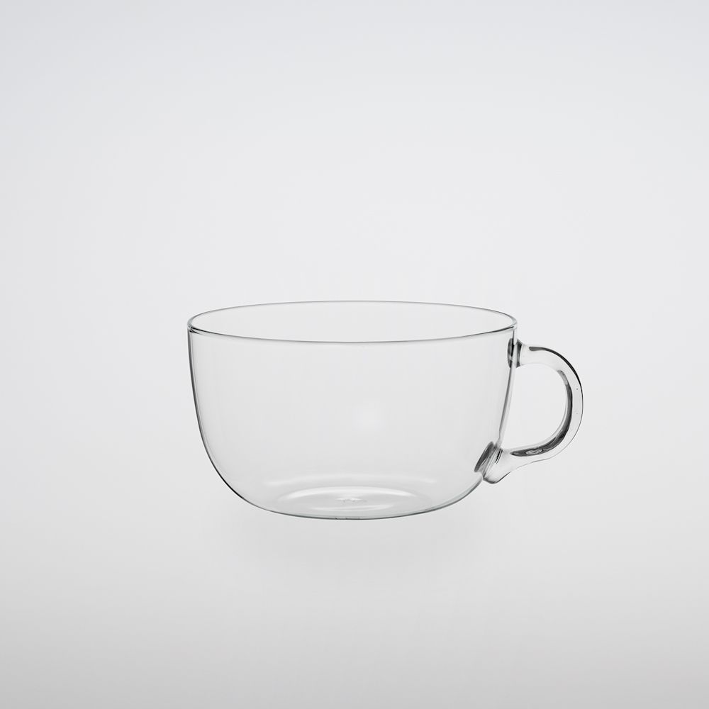 Carafes - Tasse à thé noir en verre résistant à la chaleur 290 ml avec soucoupe en acacia de Taiwan 150 mm - TG