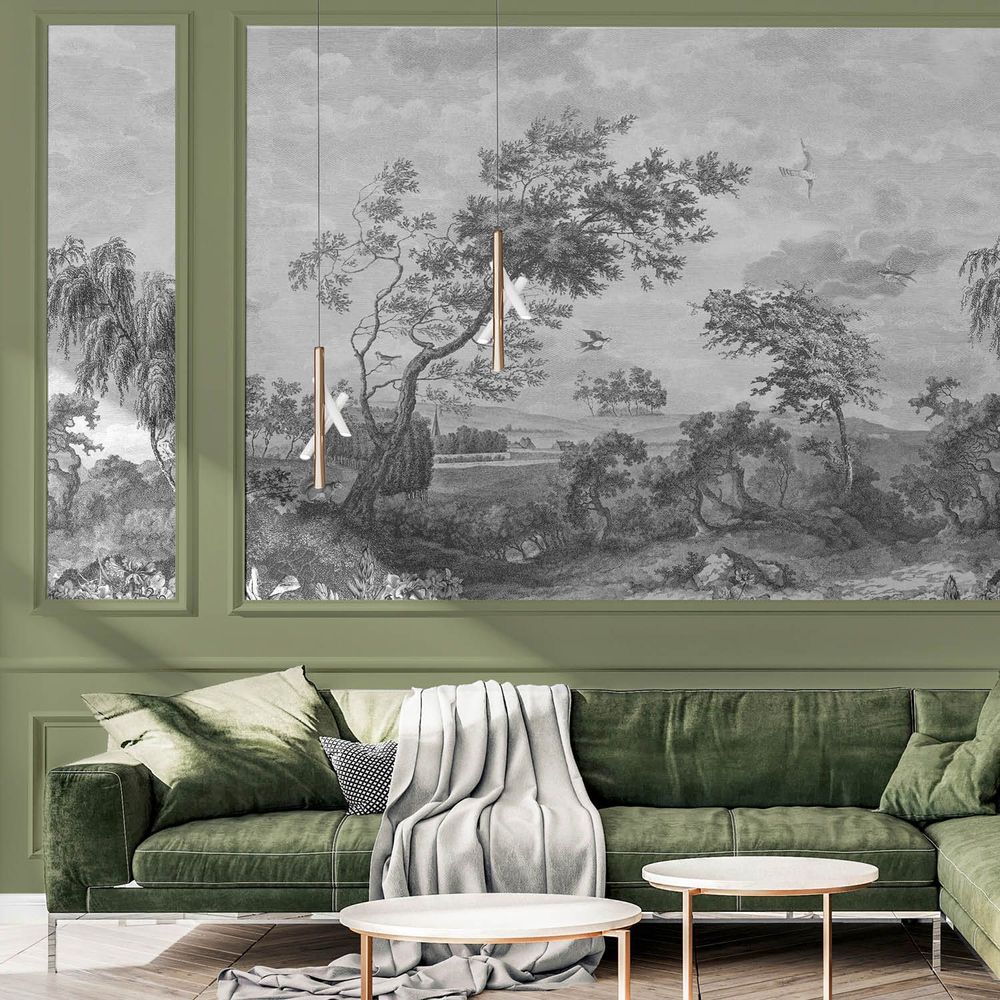 Other wall decoration - Fresque Fontainebleau Grisaille - PAPERMINT
