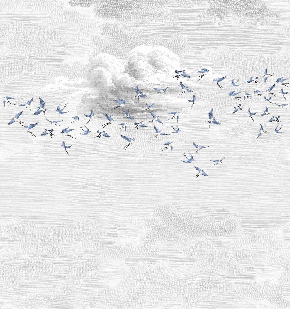 Other wall decoration - Wallpanel  Swallow Cloud Bleu - PAPERMINT