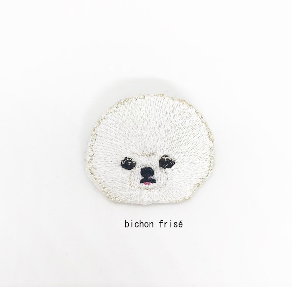Prêt-à-porter - Broches brodées visage de Caniche Jouet, Shiba-inu - KEORA KEORA GOODS JP