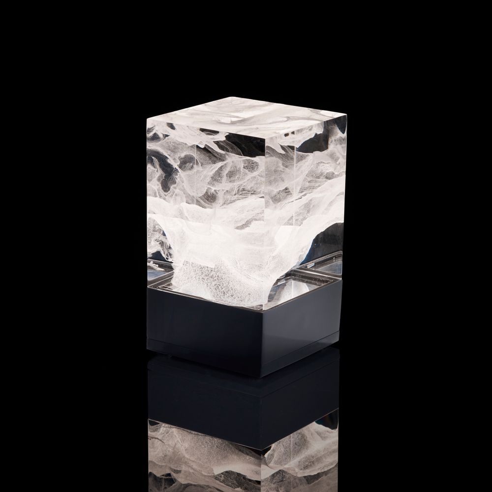 Objets design - Inclusion Dacryl Plissé cascade argent - DACRYL
