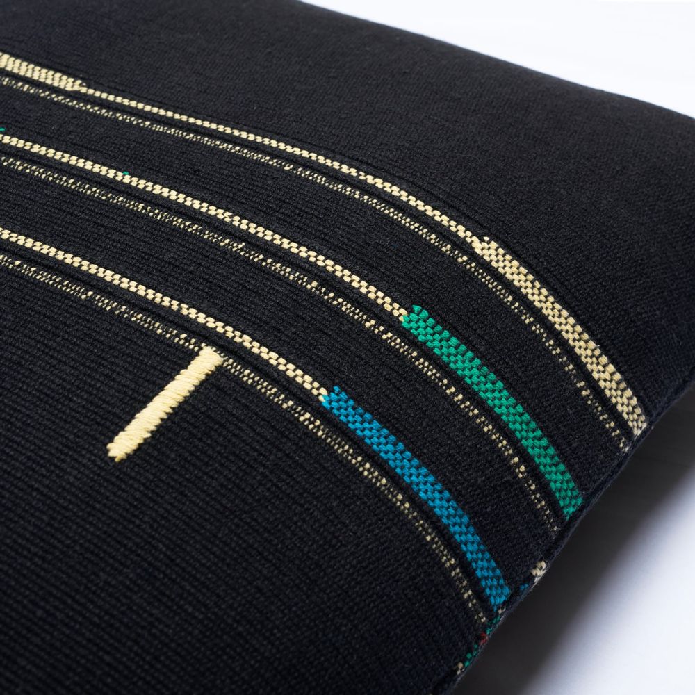 Fabric cushions - Cushion Sema Black Amazonite - MILLE ET CLAIRE