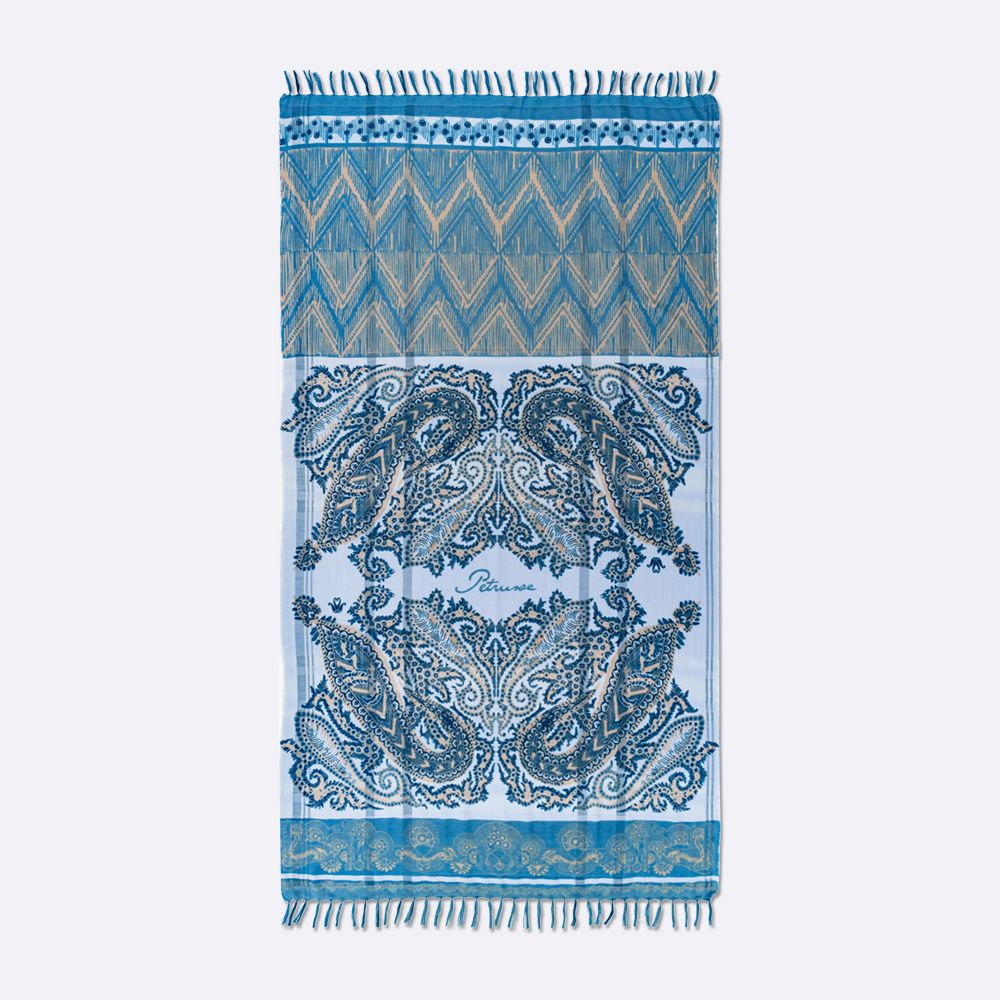 Sarongs - CYROLINE PAREO COTTON SCARF - PETRUSSE PARIS