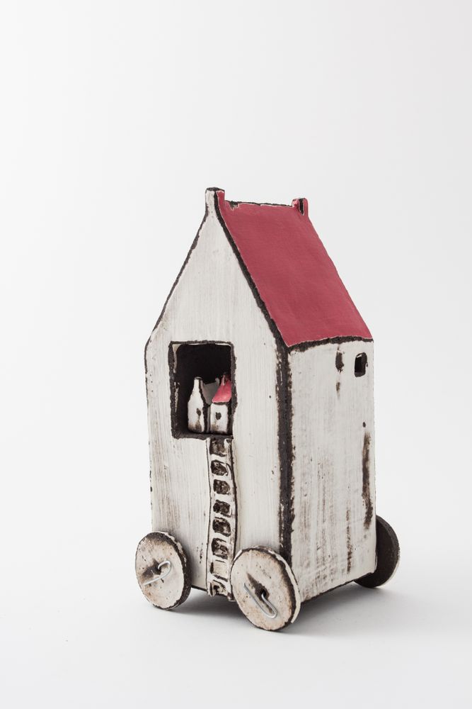 Ceramic - Large jar with miniature houses - BÉRANGÈRE CÉRAMIQUES