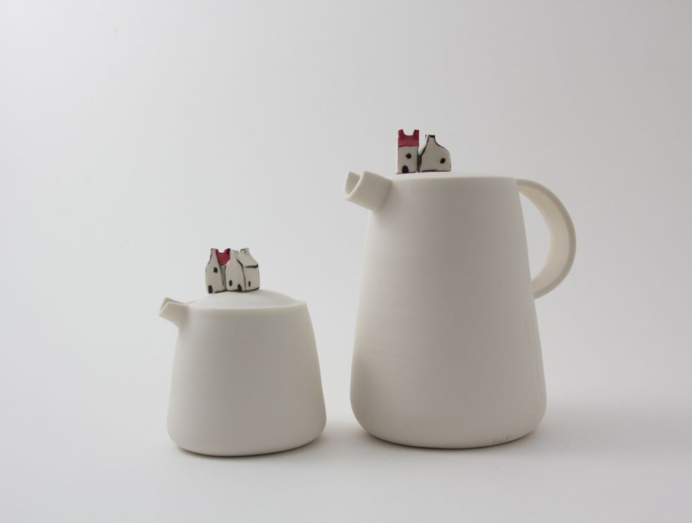 Ceramic - Jug with miniature houses - BÉRANGÈRE CÉRAMIQUES