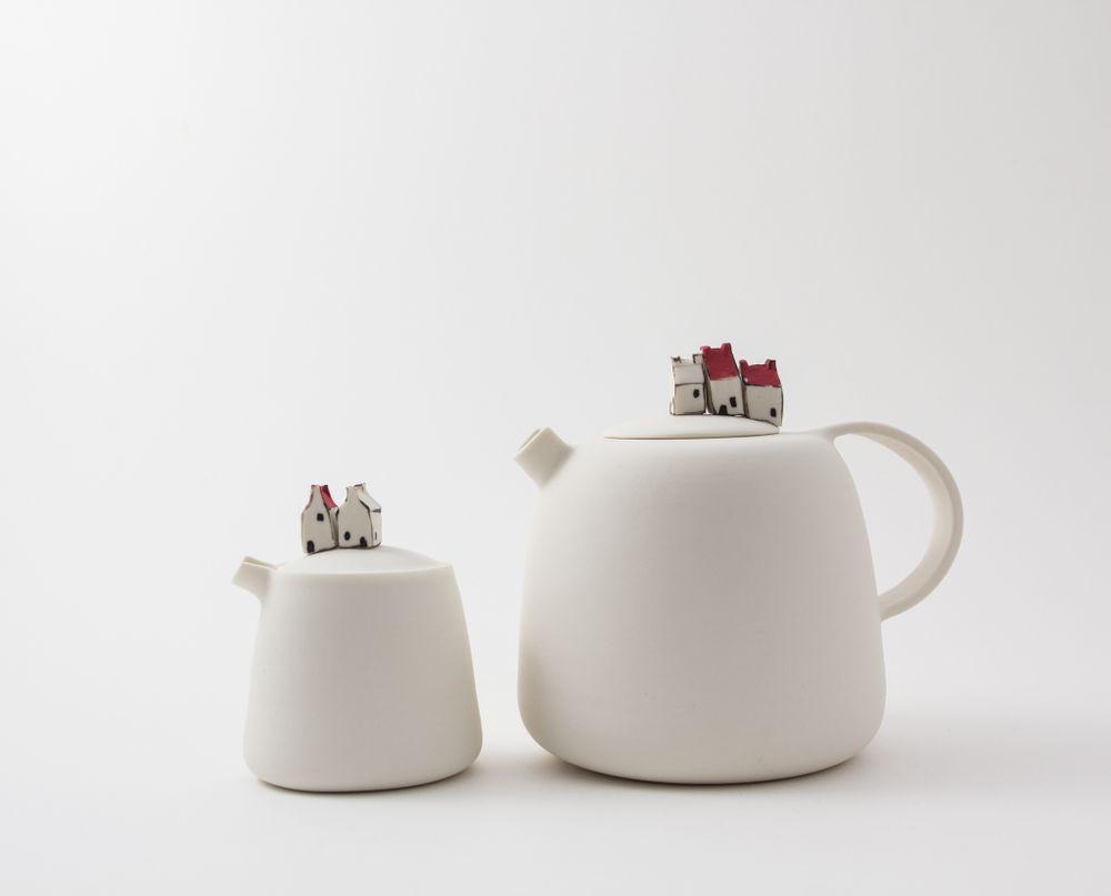 Ceramic - Jug with miniature houses - BÉRANGÈRE CÉRAMIQUES