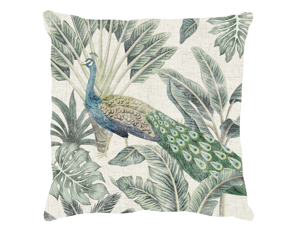 Coussins textile - Paon V / Housse de Coussin - AUTREFOIS DÉCORATION