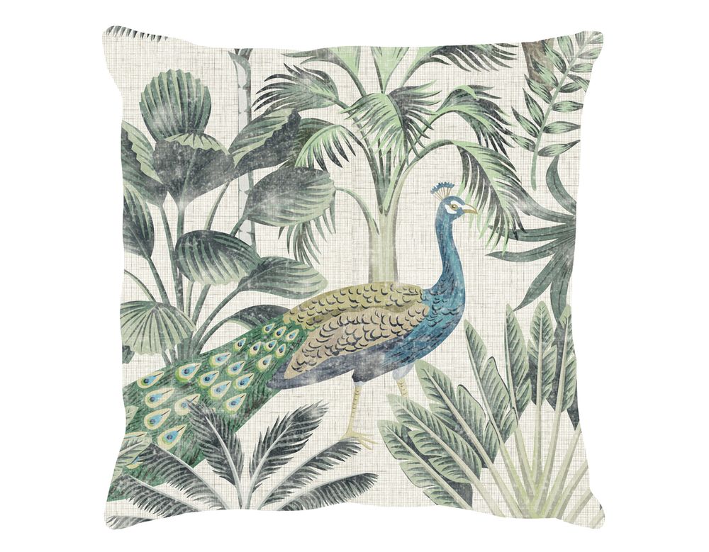 Coussins textile - Paon V / Housse de Coussin - AUTREFOIS DÉCORATION