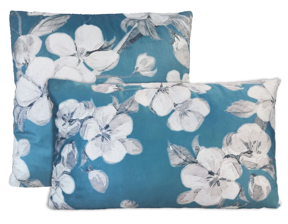 Fabric cushions - Almond Tree II Blue/Cushion Cover - AUTREFOIS DÉCORATION