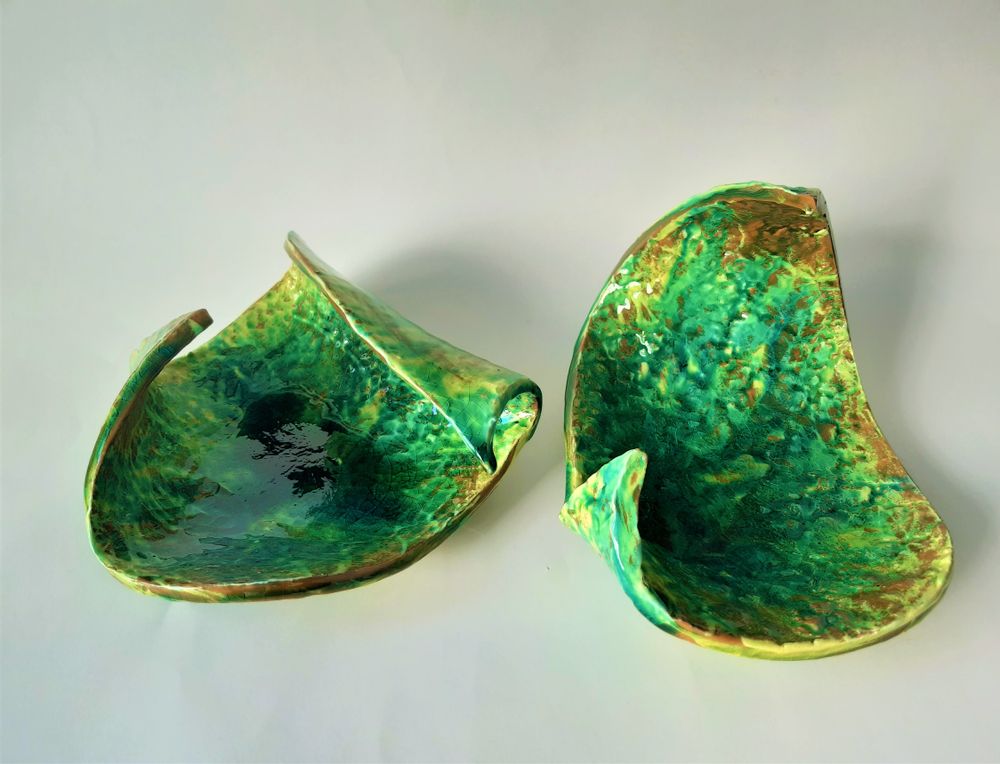 Ceramic - Decorative ceramic leaves - MARSIA STUDIO CERAMICHE DI MARIELLA SIANO