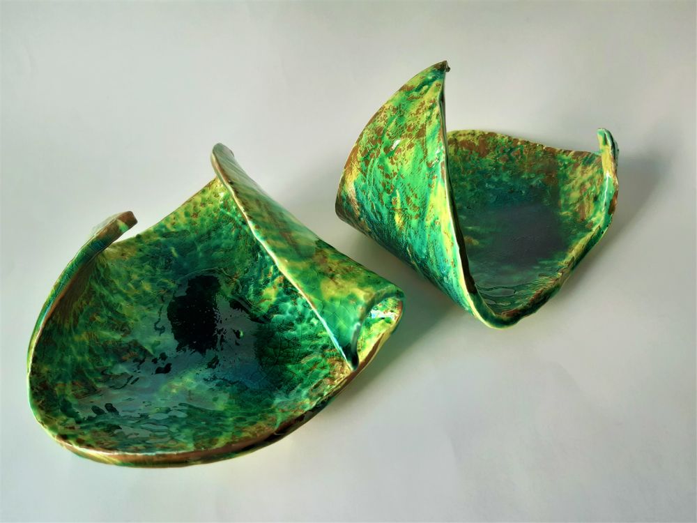 Ceramic - Decorative ceramic leaves - MARSIA STUDIO CERAMICHE DI MARIELLA SIANO