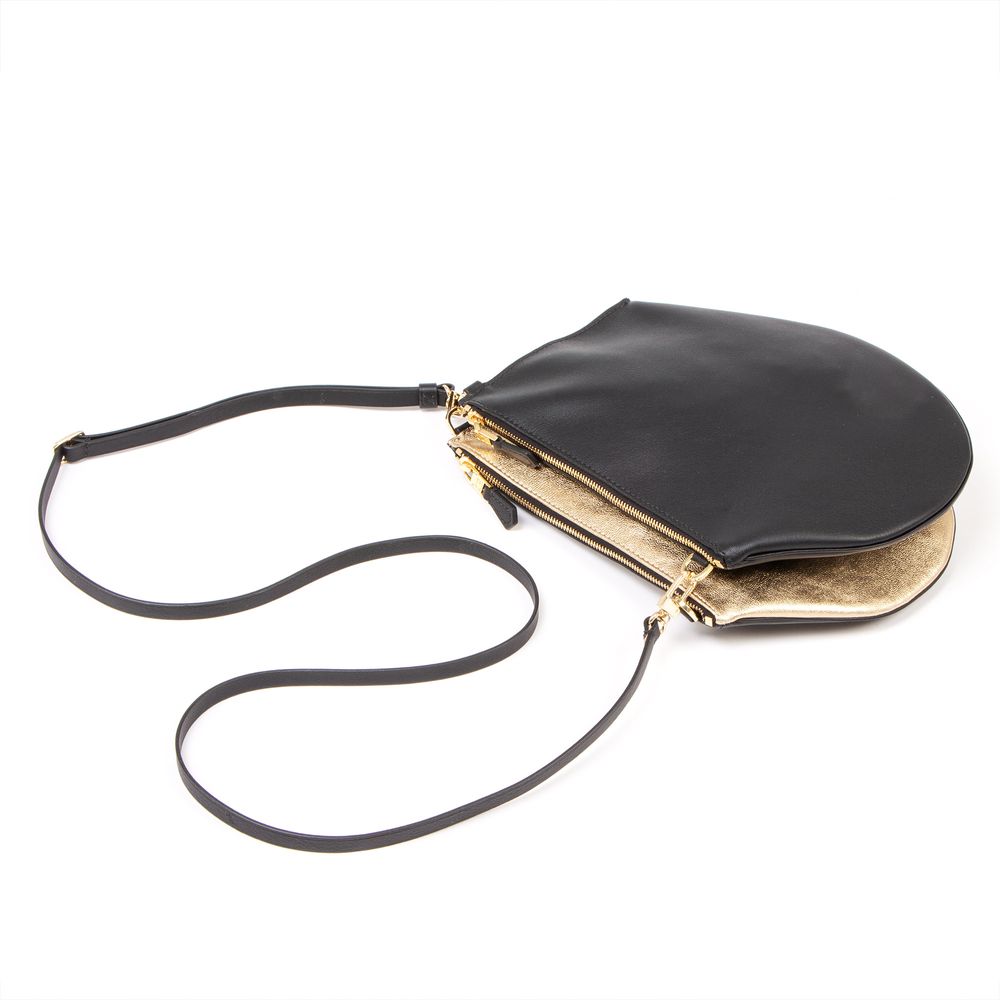 Sacs et cabas - Zip XL Gold edition - Grande pochette plate en cuir de haute qualité avec bandoulière ajustable et amovible - MLS-MARIELAURENCESTEVIGNY