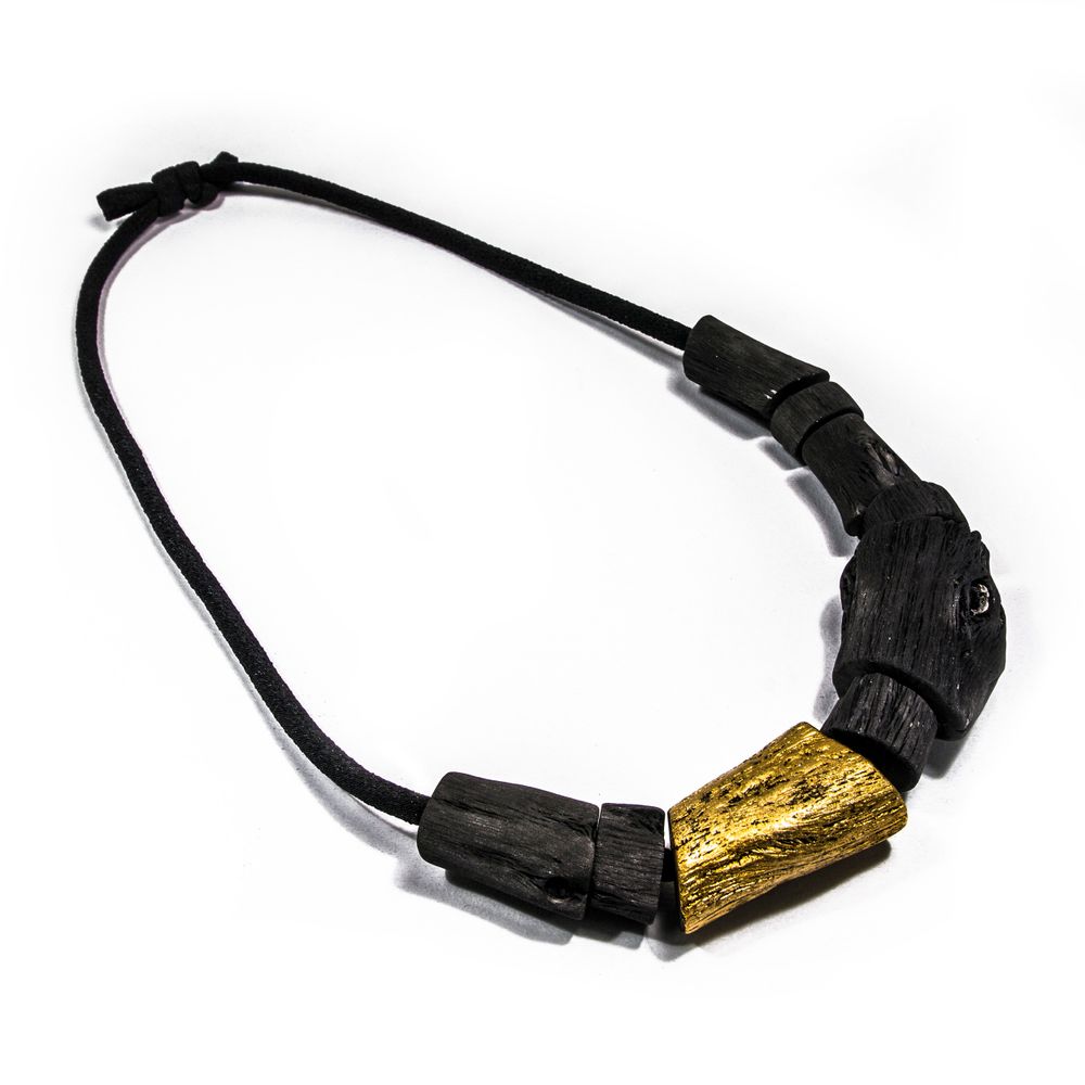 Jewelry - Long necklace YAYOI-KYU-DAI-KIN - CHARCOAL ESKIMEÏT