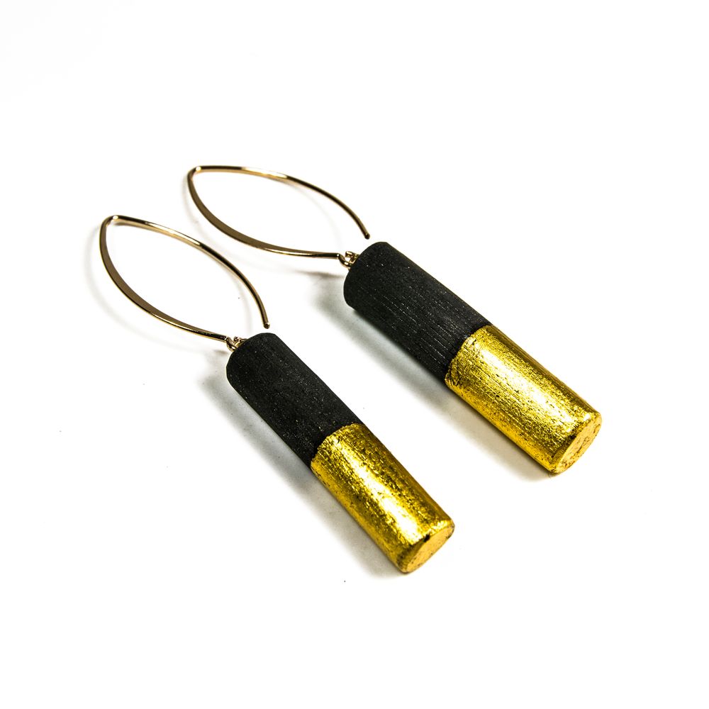Bijoux - Boucles d'oreilles KIN-FULI et KIN-FULI-EDA - CHARCOAL ESKIMEÏT