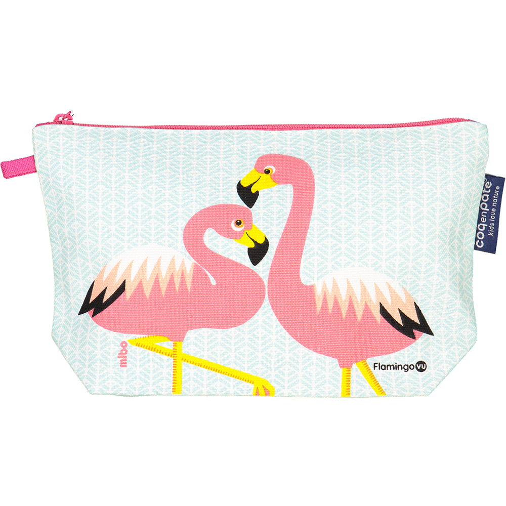 Petite maroquinerie - Trousse Flamant Rose - COQ EN PATE