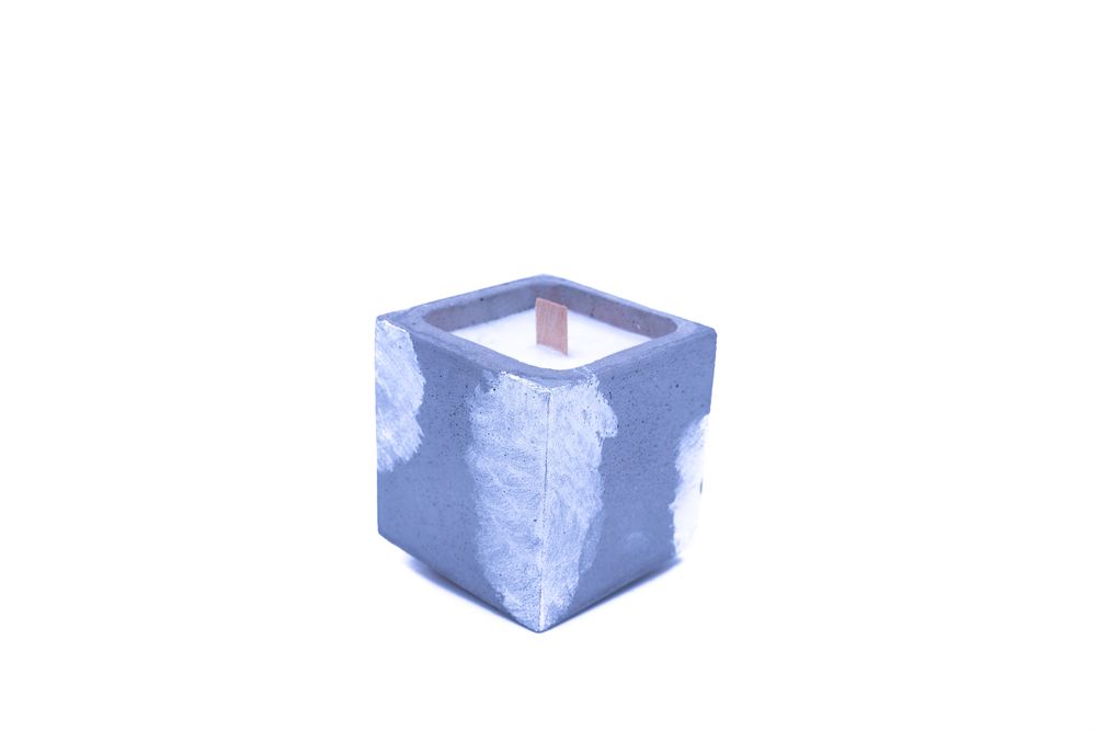 Objets de décoration - Bougie l Bougeoir en béton l Cire de soja 100% végétale et fragrances de Grasse - JUNNY